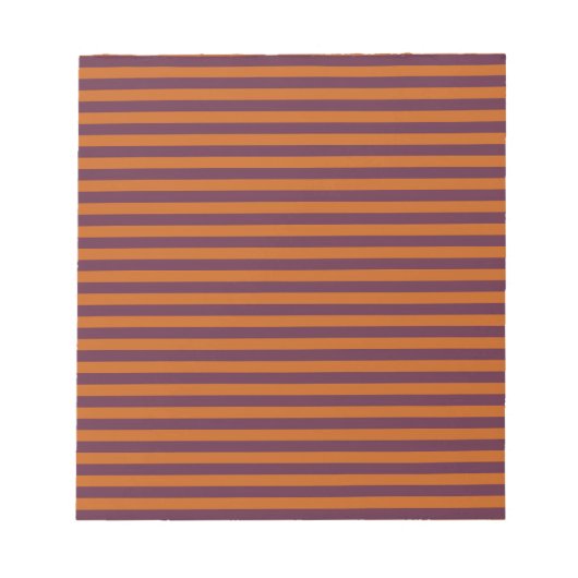 Lila Orange Streifenmuster Notizblock (Vorderseite)