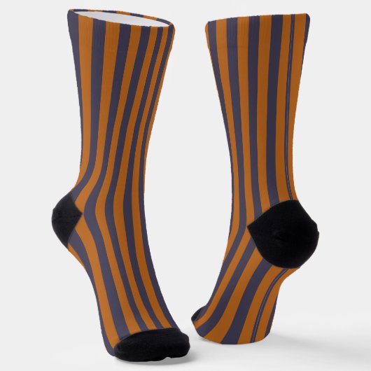 Lila Orange Streifenmuster Socken (Gewinkelt)