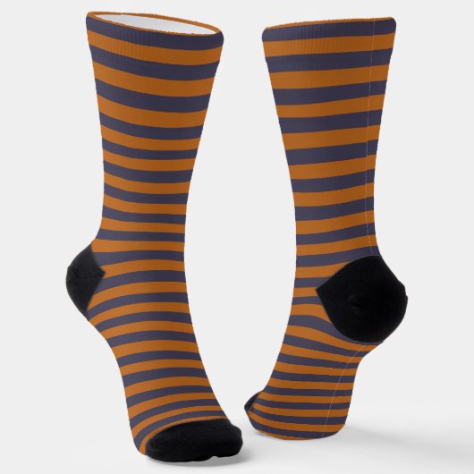 Lila Orange Streifenmuster Socken (Gewinkelt)