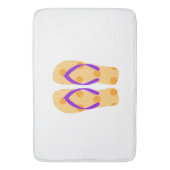 Lila Orange Summer Beach Flip Flops Badematte (Vorderseite Vertikal)