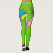 Lila orange und gelb gemustert leggings (Rückseite)
