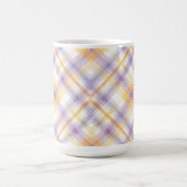 LILA ORANGE WEIß OSTERN KARO MUSTER KAFFEETASSE (Mittel)