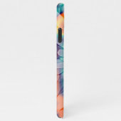 Lila-orange-weiße Gefärbte Krawatte iPhone Hülle (Rechte Seite)