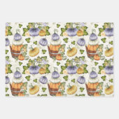 LILA ORANGE WHITE FALL PUMPKINS GESCHENKPAPIER SET (Vorderseite)