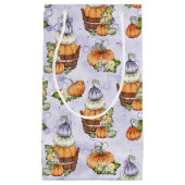 LILA ORANGE WHITE FALL PUMPKINS KLEINE GESCHENKTÜTE (Vorderseite)