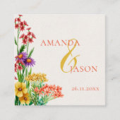 Lila Orange Wildblume Blumenzwiebeldetails Begleitkarte (Vorderseite)