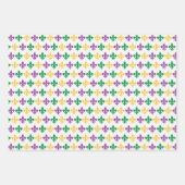 LILA ORANGE YELLOW MARDI GARS THEMA GESCHENKPAPIER SET (Vorderseite)