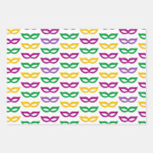 LILA ORANGE YELLOW MARDI GRAS THEMA GESCHENKPAPIER SET (Vorderseite 2)