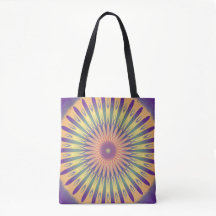 Lila Orange Yellow Psychedelic Mandala