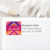 Lila orange Zickzack Muster in Pink (Insitu)