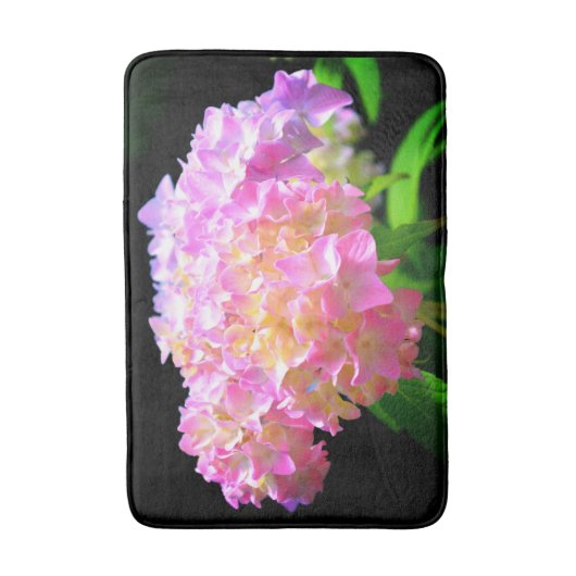 Lila-orangefarbene Hydrangeas Badematte (Vorderseite Vertikal)