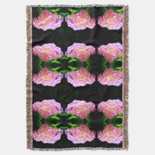 Lila-orangefarbene Hydrangeas Decke (Vorderseite Vertikal)