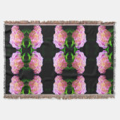 Lila-orangefarbene Hydrangeas Decke (Vorderseite)