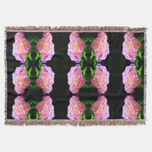 Lila-orangefarbene Hydrangeas Decke (Vorderseite)