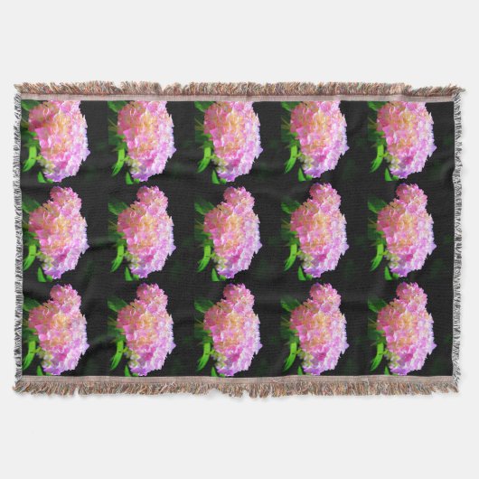 Lila-orangefarbene Hydrangeas Decke (Vorderseite)