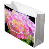 Lila-orangefarbene Hydrangeas Große Geschenktüte (Vorderseite Schrägansicht)