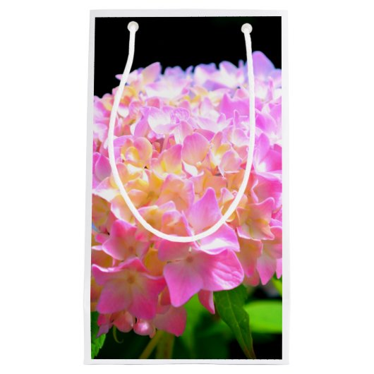 Lila-orangefarbene Hydrangeas Kleine Geschenktüte (Vorderseite)