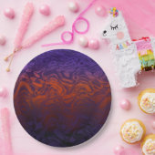 Lila orangefarbene Papierplatte Pappteller (Party)