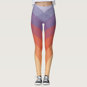 Lila, orangefarbene und blaue pastellfarbene Bögen Leggings