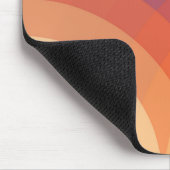 Lila, orangefarbene und blaue pastellfarbene Bögen Mousepad (Ecke)
