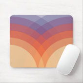 Lila, orangefarbene und blaue pastellfarbene Bögen Mousepad (Mit Mouse)