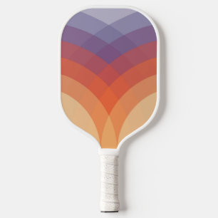 Lila, orangefarbene und blaue pastellfarbene Bögen Pickleball Schläger