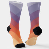 Lila, orangefarbene und blaue pastellfarbene Bögen Socken (Gewinkelt)