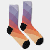 Lila, orangefarbene und blaue pastellfarbene Bögen Socken (Rechts)
