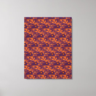 Lila orangefarbener orangefarbener Ribbon-Orb-Spla Leinwanddruck