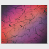 Lila, orangefarbenes, abstraktes Design Geschenkpapier (Flach)