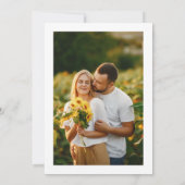 Lila orangefarbenes Monogramm Qr Foto Hochzeit Einladung (Rückseite)