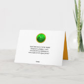 LILA, orangefarbenes ZELLENHERZ Karte (Rückseite)