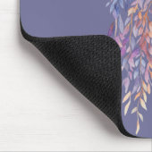 Lila Orangen Blätter Baum Mousepad (Ecke)