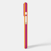 Lila Orangen Streifen Nahtloses Muster Case-Mate iPhone Hülle (Rückseite / Links)