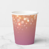 Lila Orangenbläschen Pappbecher (Rückseite)