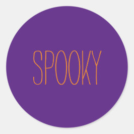 Lila OrangenHalloween, handschriftlich Runder Aufkleber