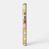 Lila Orangenherzen Gingham iPhone Gehäuse Hülle (Linke Seite)