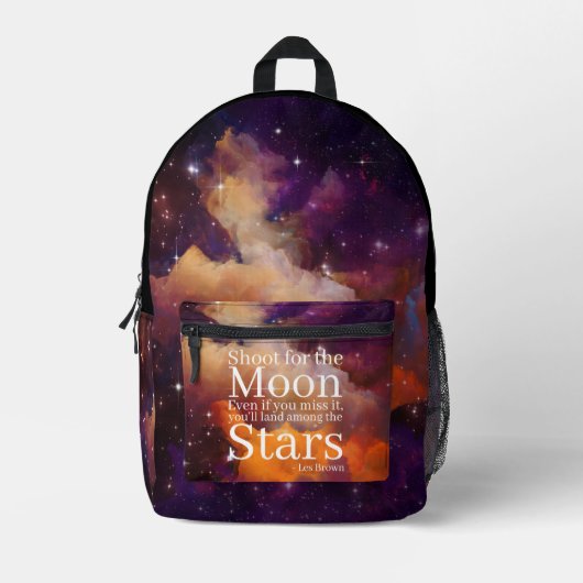 Lila Orangennebel Inspiration Bedruckter Rucksack (Vorderseite)