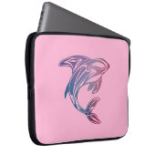 Lila Orca Whale Tattoo Pink Laptopschutzhülle (Vorne Rechts)