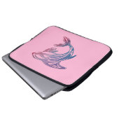 Lila Orca Whale Tattoo Pink Laptopschutzhülle (Vorne Knopf)