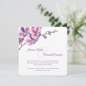Lila Orchid 2 Einladung (Stehend Vorderseite)