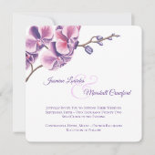 Lila Orchid 2 Einladung (Vorderseite)