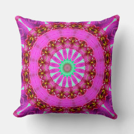 Lila Orchid Abstrakt Mandala No 2 Throw Kissen