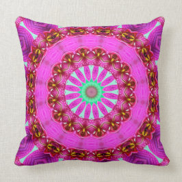 Lila Orchid Abstrakt Mandala No 2 Throw Kissen