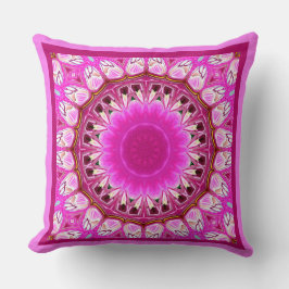Lila Orchid Abstrakt Mandala No 5 Throw Kissen