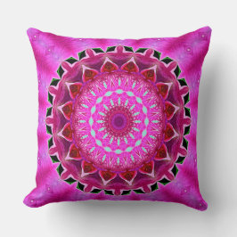 Lila Orchid Abstrakt Mandala Nr. 1 Throw PIllow Kissen