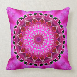 Lila Orchid Abstrakt Mandala Nr. 1 Throw PIllow Kissen