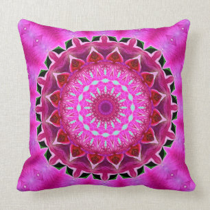 Lila Orchid Abstrakt Mandala Nr. 1 Throw PIllow Kissen