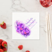 Lila orchid Aquarelltafel Serviette (Beispiel)