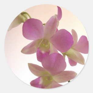 Lila Orchid-Aufkleber Runder Aufkleber
